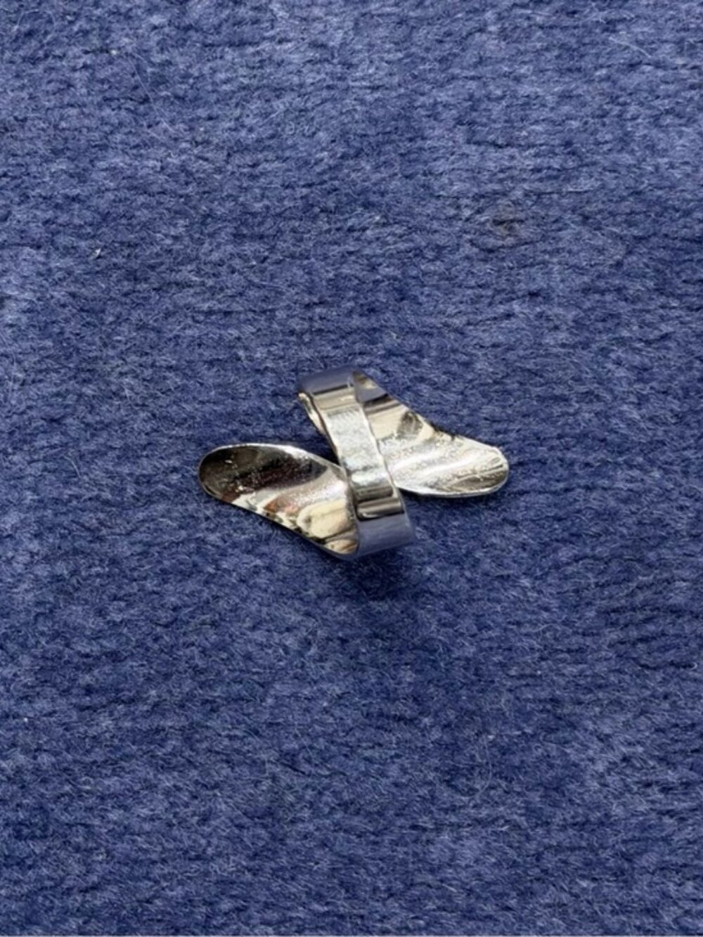Silver Ripple Open Adjustable Ring - Picture 5 of 6
